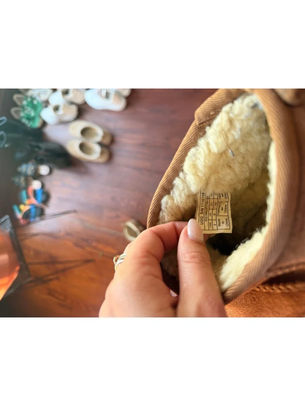 UGG Classic Mini Shearling Lined Boots - Chestnut, Size 8
